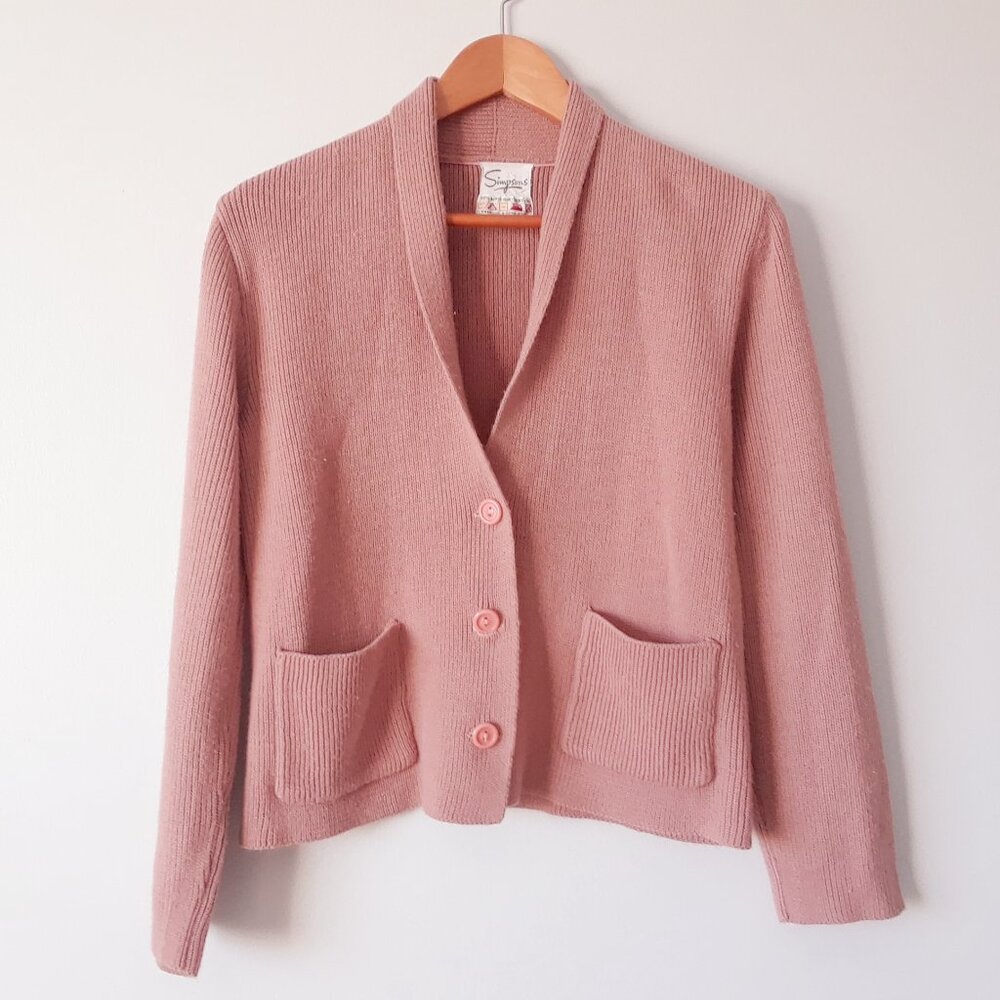LAST DAY Vintage 70s Simpsons Acrylic Cardigan Sweater
